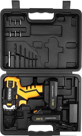 Дрель-шуруповерт Deko Banger 20V ONE+ 083-1110 (с 2-мя АКБ, кейс)