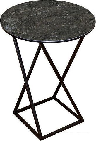 Журнальный столик Древпром М100 ДП1-03-05 48x48x62 (фотопечать мрамор королевский)