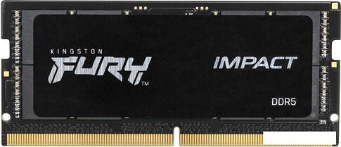 Оперативная память Kingston FURY Impact 16ГБ DDR5 SODIMM 6400 МГц KF564S38IB-16 Оперативная память Kingston FURY Impact 16ГБ DDR5 SODIMM 6400 МГц KF564S38IB-16