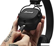 Наушники с микрофоном Marshall Major III Bluetooth (черный) Наушники с микрофоном Marshall Major III Bluetooth (черный)