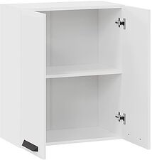 Шкаф навесной Трия Тиана 1В6 (белый/белый супермат)