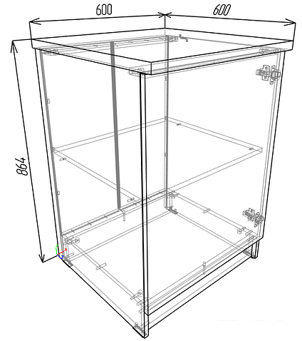Шкаф напольный ЭлиГард Urban ШСК (с) 60 (белый/дуб ланселот)