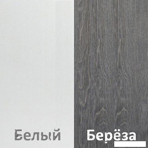 Комод Кортекс-мебель Бари 160 6ш (белый/белый/береза)