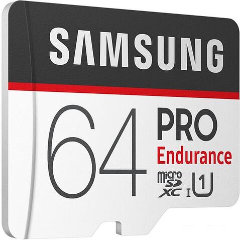 Карта памяти Samsung PRO Endurance microSDXC 64GB + адаптер