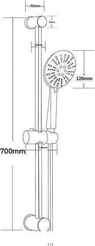 Душевой гарнитур  Voda VSS15Black