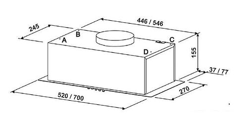 Кухонная вытяжка ZorG Technology Cendy 1000 70 M (нержавеющая сталь)
