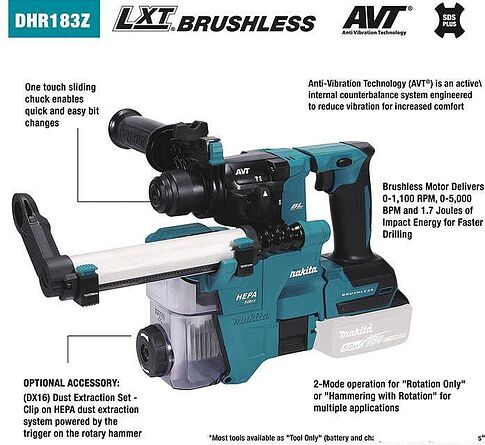 Перфоратор Makita DHR183Z (без АКБ)