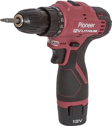 Дрель-шуруповерт Pioneer Tools CD-M1215-02C (с 2-мя АКБ, кейс)