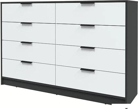 Комод Интерлиния Концепт КТ-К157 (белый платинум/антрацит)