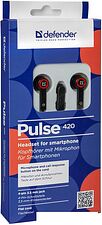 Наушники с микрофоном Defender Pulse 420 (черный/красный) [63424]