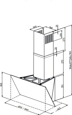 Кухонная вытяжка Monsher Astra 60 Noir