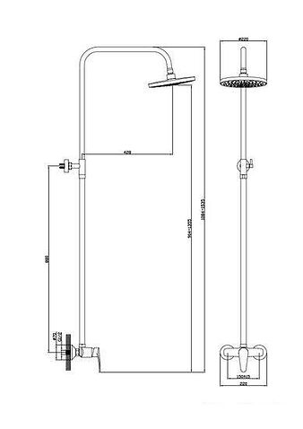 Верхний душ Diadonna D80-334109