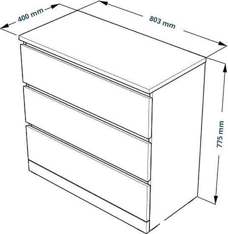 Комод Mio Tesoro Варма 3 (серый)