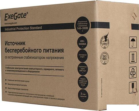 Источник бесперебойного питания ExeGate SpecialPro Smart LLB-2200.LCD.AVR.C13.RJ.USB