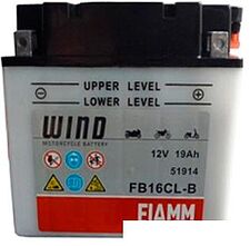 Мотоциклетный аккумулятор FIAMM FB16CL-B (19 А·ч)