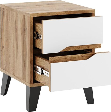 Тумба ЭлиГард Eyva 2S (дуб вотан/белый)