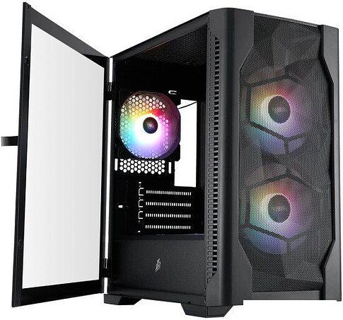 Корпус 1stPlayer D4-M FRGB (черный)