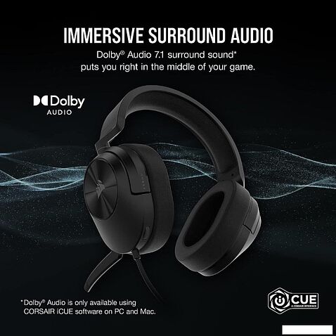 Наушники Corsair HS55 Surround (карбон)