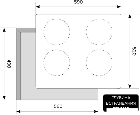 Варочная панель LEX EVI 640 F BL