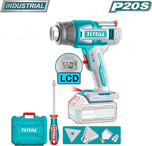 Total TOSLI240863 (гайковерт, шлифмашина, фен, 2 АКБ, сумка)