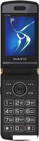 Телефон Maxvi E11ds (черный/золотистый)