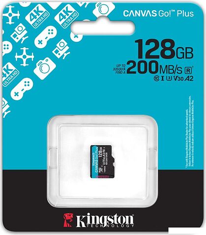 Карта памяти Kingston Canvas Go! microSDXC 128GB SDCG4/128GBSP