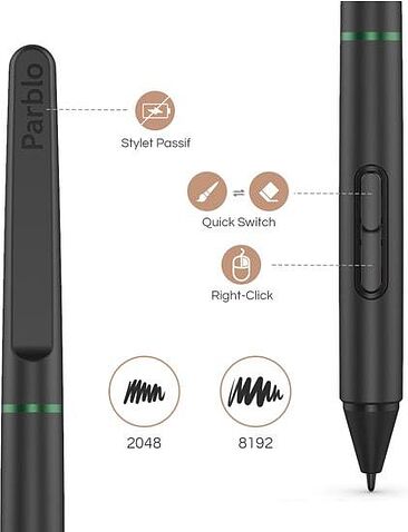 Графический планшет Parblo Ninos S (розовый)