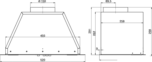 Кухонная вытяжка Elikor Врезной блок Flat 52П-650-К3Д (белый)