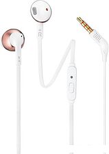 Наушники с микрофоном JBL T205 (розовое золото)