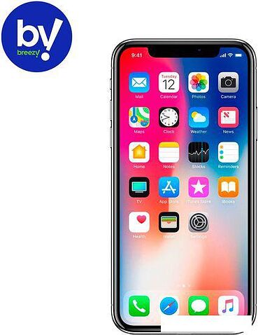 Смартфон Apple iPhone X 64GB Воcстановленный by Breezy, грейд B (серебристый)