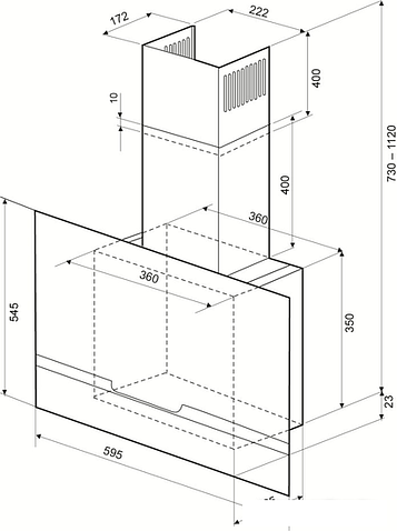 Кухонная вытяжка Krona Domenika 600 blackboard S