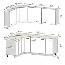 Готовая кухня Кортекс-мебель Корнелия Лира 1.5x2.1 (белый/береза/королевский опал) Готовая кухня Кортекс-мебель Корнелия Лира 1.5x2.1 (белый/береза/королевский опал)