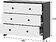 Комод Mio Tesoro Дольче 3 ящика (графит/белый)