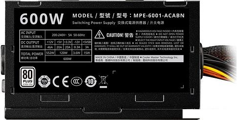 Блок питания Cooler Master Elite 600 230V V4 MPE-6001-ACABN