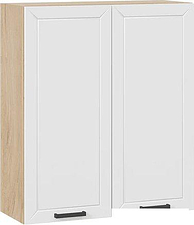 Шкаф навесной Трия Лорас 1ВВ8 с двумя дверями (дуб крафт золотой/холст белый)