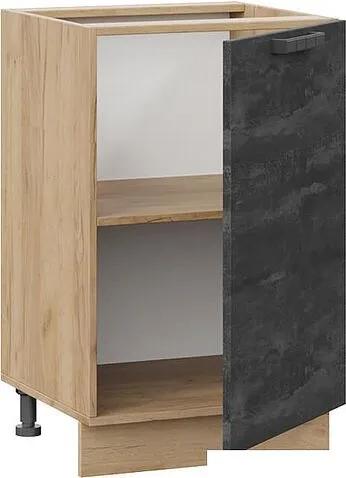 Шкаф напольный Трия Детройт 1Н5 (дуб крафт золотой/угольный камень)