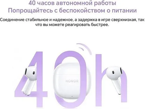 Наушники HONOR Earbuds X6 (белый, международная версия)