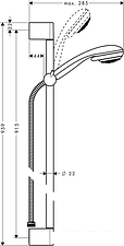 Душевой гарнитур Hansgrohe Crometta 85 (27762000)