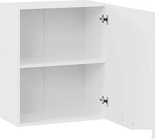 Шкаф навесной Трия Тиана 1В6 с одной дверью (белый/белый супермат)