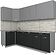 Угловая кухня Интерлиния Мила Лайт 1.2x2.6 (серебро/антрацит)