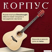 Акустическая гитара ROKSO FT-221-N
