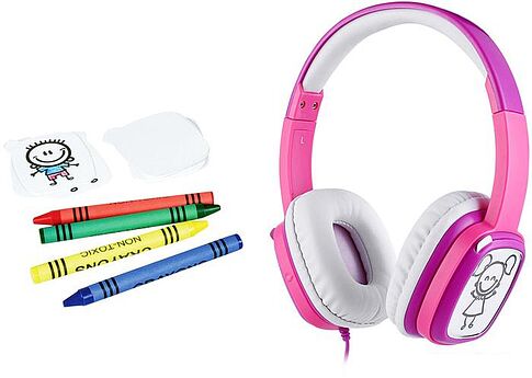 Наушники Harper HN-302 (розовый/фиолетовый)