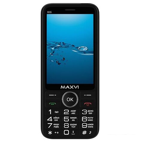 Кнопочный телефон Maxvi B35 (черный)