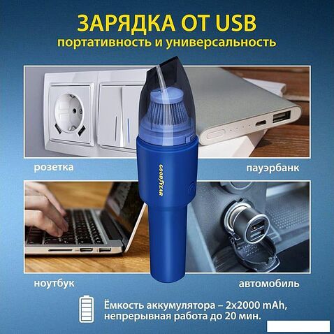 Автомобильный пылесос Goodyear GY-VC-03 GY000193