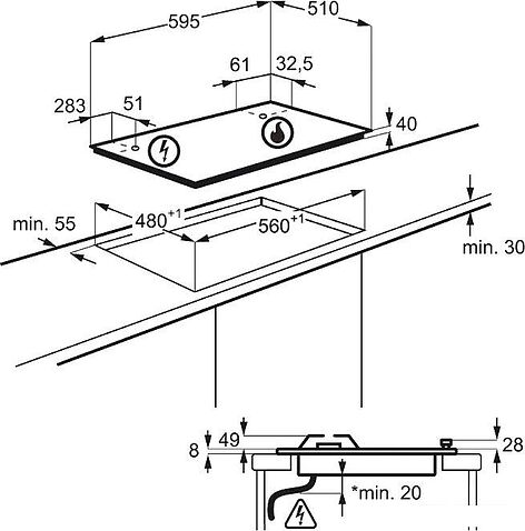 Варочная панель Electrolux CGS6436BX