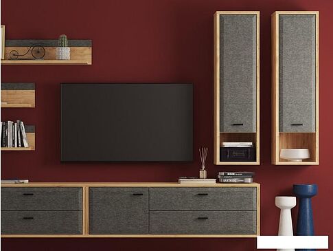 Тумба Black Red White Grace RTV1D2S (дуб наварра/графит)