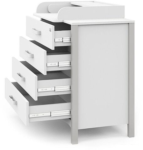 Комод Атон Мебель Felix (белый/серый камень)