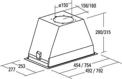 Кухонная вытяжка CATA GT Plus 75 X/M