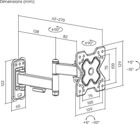Кронштейн для телевизора Roome LDA40-112-R