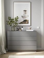 Комод Горизонт Нео 1050 4 ящика (серый графит)